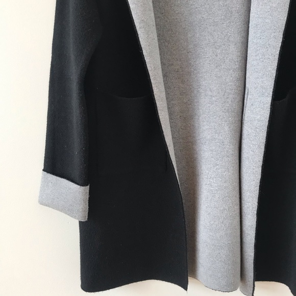 Black and gray open front cardigan - Picture 3 of 6